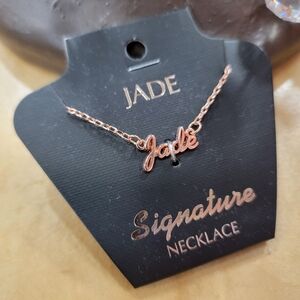 Jade Personalized Name Necklace in Elegant Rose Gold